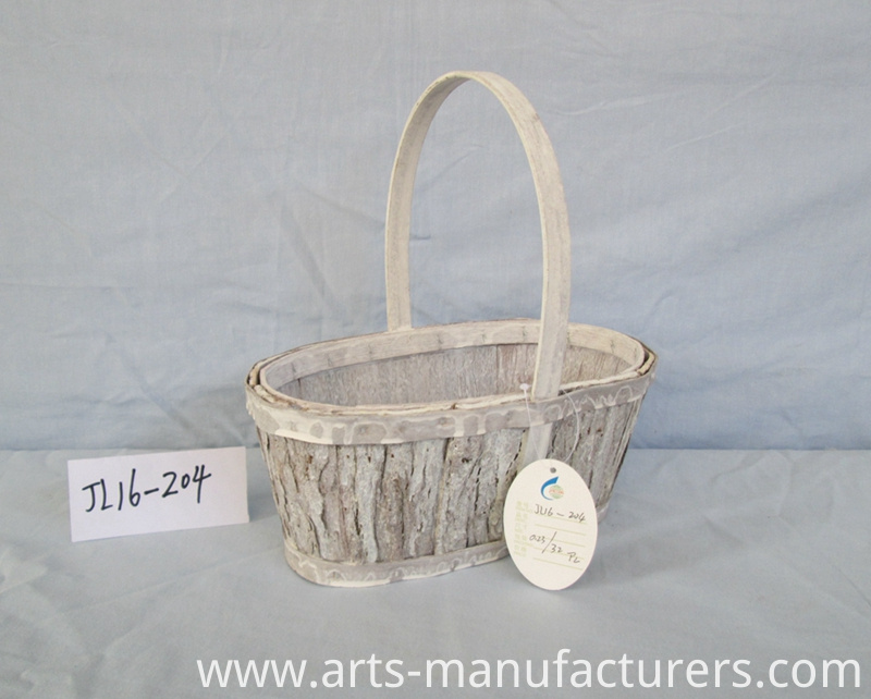 oval wash white basket oval wash white basket